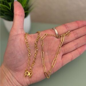 Boutique🦋 2 Sets of Gold Chain Link Bracelets!!